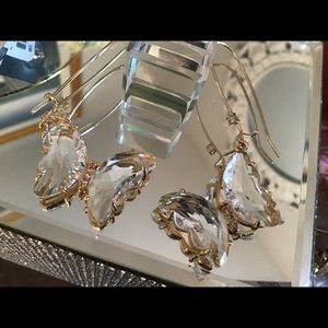 Beautiful crystal butterfly earrings